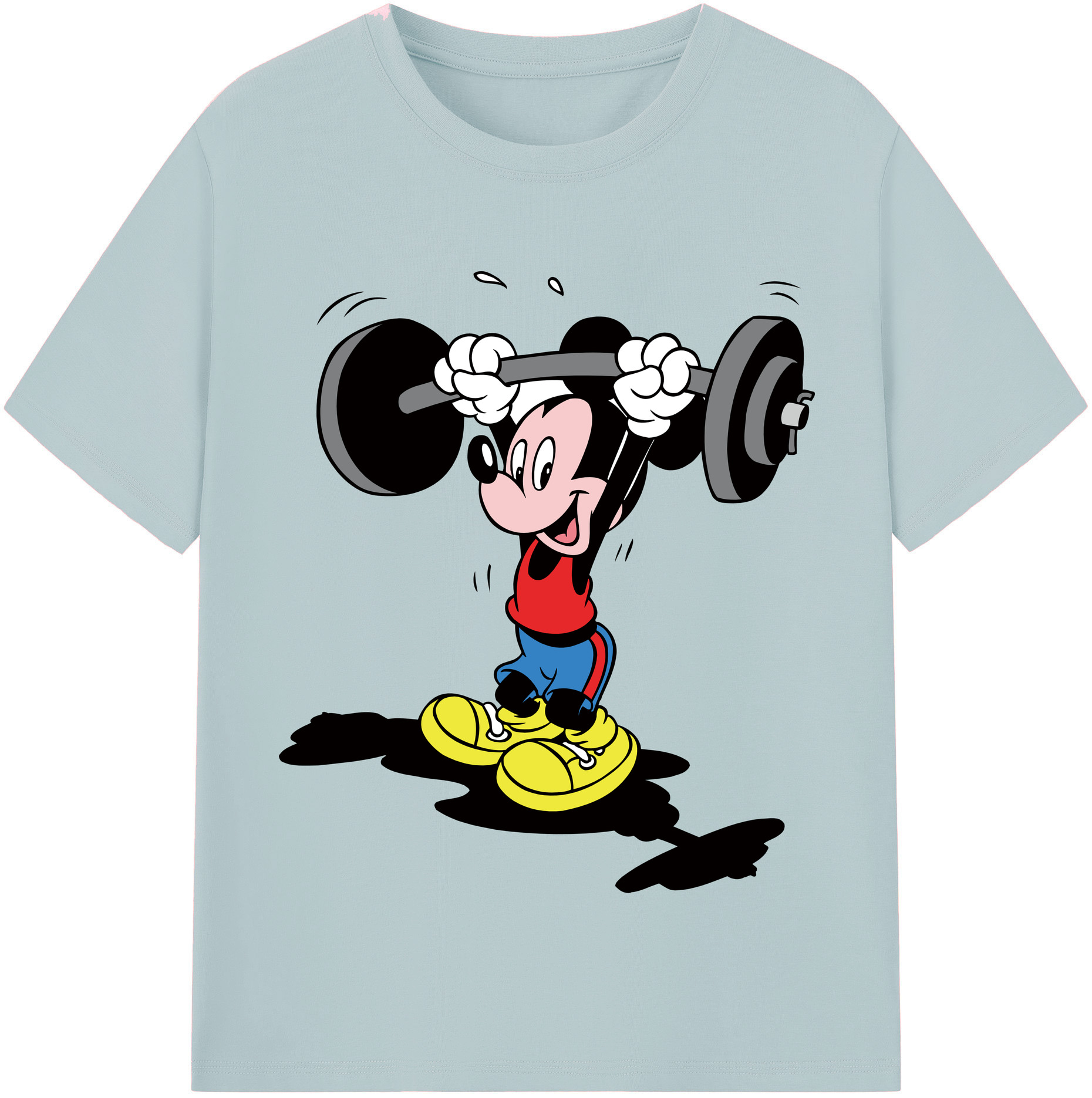 （画像用） ミッキーマウス Mickey Mouse 綿100％半袖Tシャツ（フロントプリント）